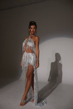 Load image into Gallery viewer, The COSETTE Dress with Silver Beaded Tassels