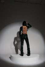 Load image into Gallery viewer, The BLAISE Sequin Top and Trousers with Statement Chain Details