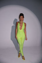 Load image into Gallery viewer, The FREYA Studded Jumpsuit in Flo Yellow