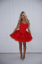 Load image into Gallery viewer, The GLIMMERA Dress - Red Lace