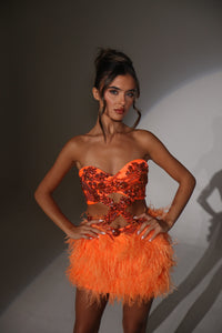 The BIANCA Dress in Hot Orange