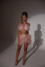 Load image into Gallery viewer, The FLORRIE Beaded Dress with Feather and Rope Details