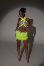 Load image into Gallery viewer, The JIANNA Feather Skirt and Wrap Top with Embellishments
