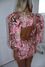 Load image into Gallery viewer, The FIORA Bodysuit and Skirt with 3D Embellished Flowers in Printed Sequin