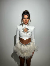 Load image into Gallery viewer, The CLARA Feather Skirt (Ivory)