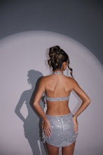 Load image into Gallery viewer, The HARRIET Drippy Diamond Glitter Dress (Silver)