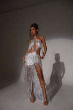 Load image into Gallery viewer, The COSETTE Dress with Silver Beaded Tassels