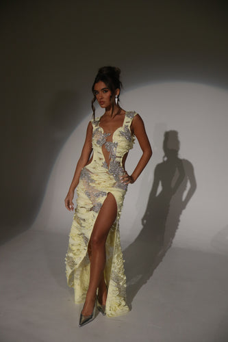 The RIVER Maxi Dress with Silver Jewel Embellishments