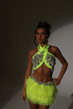 Load image into Gallery viewer, The JIANNA Feather Skirt and Wrap Top with Embellishments