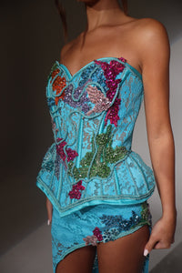 The RAVINA Embellished Basque and Skirt