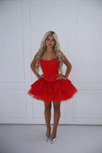 Load image into Gallery viewer, The GLIMMERA Dress - Red Lace