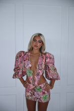 Load image into Gallery viewer, The FIORA Bodysuit and Skirt with 3D Embellished Flowers in Printed Sequin