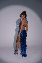 Load image into Gallery viewer, The RENEE Sequin Bodysuit and Split Leg Maxi Skirt (Electric Blue)