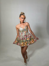 Load image into Gallery viewer, The KEONI Dress in Silver / Floral Sequin