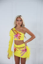Load image into Gallery viewer, The HONEY Top and Skirt with Safety Pins and Diamond Flower Details