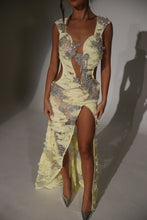 Load image into Gallery viewer, The RIVER Maxi Dress with Silver Jewel Embellishments
