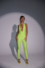Load image into Gallery viewer, The FREYA Studded Jumpsuit in Flo Yellow