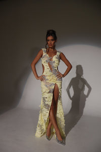 The RIVER Maxi Dress with Silver Jewel Embellishments