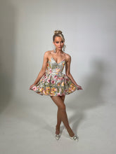 Load image into Gallery viewer, The KEONI Dress in Silver / Floral Sequin