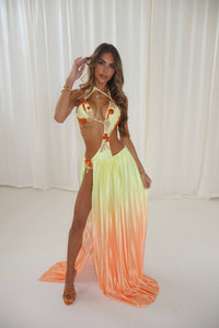 The AURELIA Bodysuit and Maxi Skirt with Diamanté Embellishments