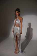 Load image into Gallery viewer, The COSETTE Dress with Silver Beaded Tassels