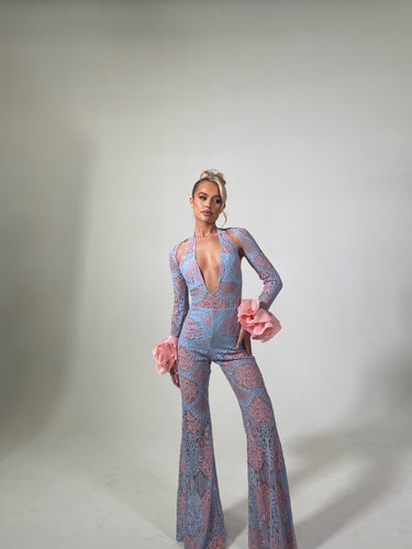The SAFIYA Lace Jumpsuit and Bolero