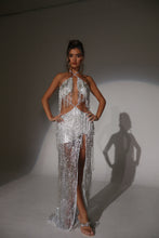 Load image into Gallery viewer, The COSETTE Dress with Silver Beaded Tassels