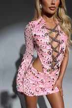 Load image into Gallery viewer, The LAYLA Bodysuit and Skirt in Beaded Sequin Mesh