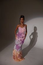 Load image into Gallery viewer, The DAPHNE Beaded Ombre Lace Dress with 3D Flowers