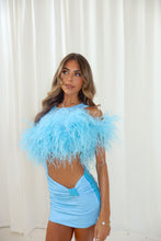 Load image into Gallery viewer, The RHIANNON Feather Top and Skirt (Blue)