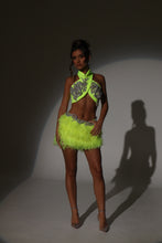 Load image into Gallery viewer, The JIANNA Feather Skirt and Wrap Top with Embellishments