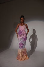 Load image into Gallery viewer, The DAPHNE Beaded Ombre Lace Dress with 3D Flowers