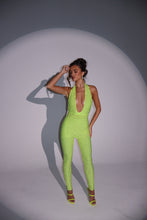 Load image into Gallery viewer, The FREYA Studded Jumpsuit in Flo Yellow