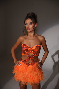 The BIANCA Dress in Hot Orange