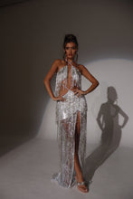 Load image into Gallery viewer, The COSETTE Dress with Silver Beaded Tassels
