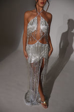 Load image into Gallery viewer, The COSETTE Dress with Silver Beaded Tassels
