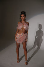 Load image into Gallery viewer, The FLORRIE Beaded Dress with Feather and Rope Details