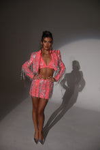 Load image into Gallery viewer, The COSETTE Beaded Tassel Blazer, Skirt and Bikini Top