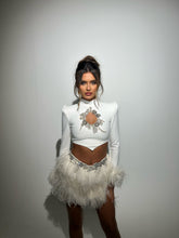 Load image into Gallery viewer, The CLARA Feather Skirt (Ivory)