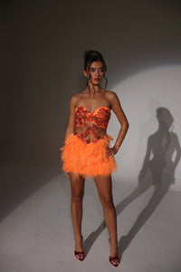 The BIANCA Dress in Hot Orange