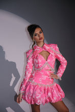 Load image into Gallery viewer, The MONICA Sweetheart Top, Dropped Waist Puffball Skirt and Cropped Blazer