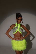 Load image into Gallery viewer, The JIANNA Feather Skirt and Wrap Top with Embellishments