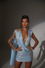 Load image into Gallery viewer, The ORELIA Grecian Drape Dress with Gold Embellished Arm Cuff