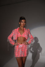 Load image into Gallery viewer, The COSETTE Beaded Tassel Blazer, Skirt and Bikini Top