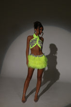 Load image into Gallery viewer, The JIANNA Feather Skirt and Wrap Top with Embellishments