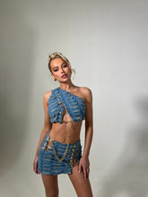 Load image into Gallery viewer, The JAYDE Denim Skirt with Pins