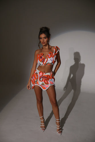 The NYLAH Beaded Sequin Co-Ord with Rope detail