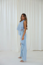 Load image into Gallery viewer, The YARA Denim Jeans with Beaded Tassles and Diamonte embellishment