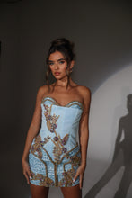 Load image into Gallery viewer, The TABITHA Dress with Gold Rope and Diamond Embellishments