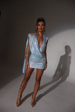 Load image into Gallery viewer, The ORELIA Grecian Drape Dress with Gold Embellished Arm Cuff